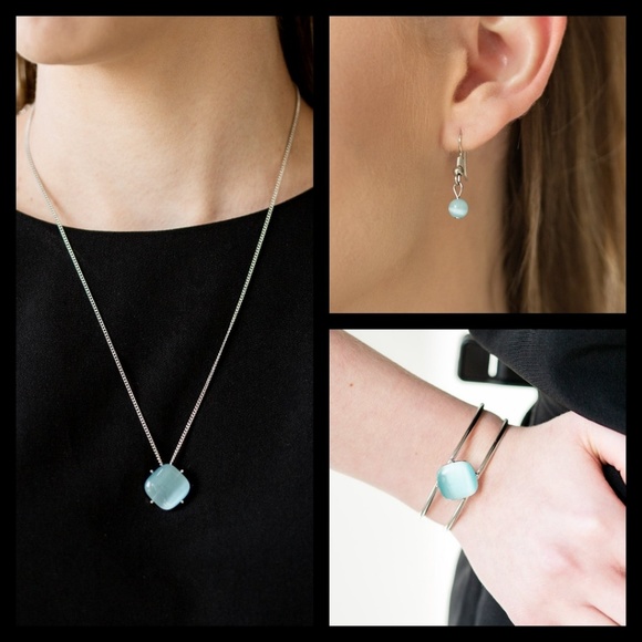 paparazzi Jewelry - You GLOW Girl Blue Moonstone set